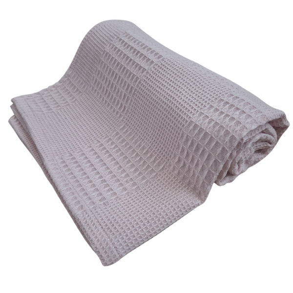 Manta Waffle 100% algodón Rosa