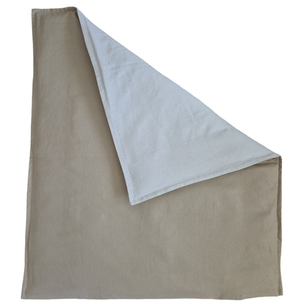 Cobertor colecho reversible lino Beige y Crema