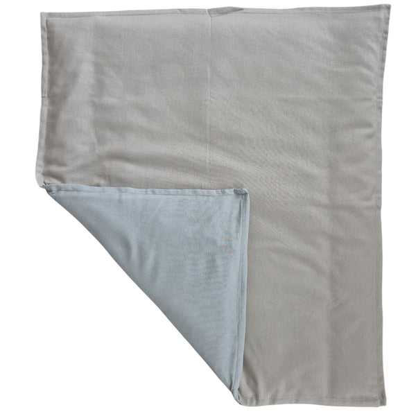 Cobertor colecho reversible lino celeste y Taupe