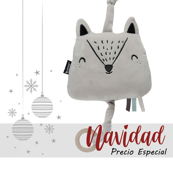 Peluche musical zorro gris