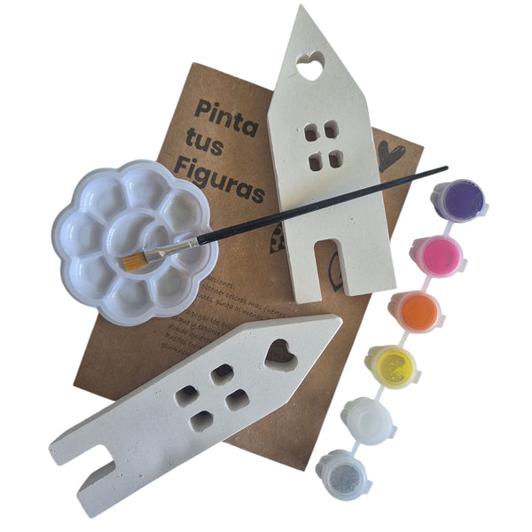 Pack figuras de yeso Casitas