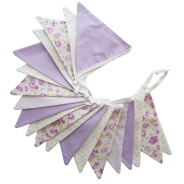 Banderas decorativas 20 Flores moradas